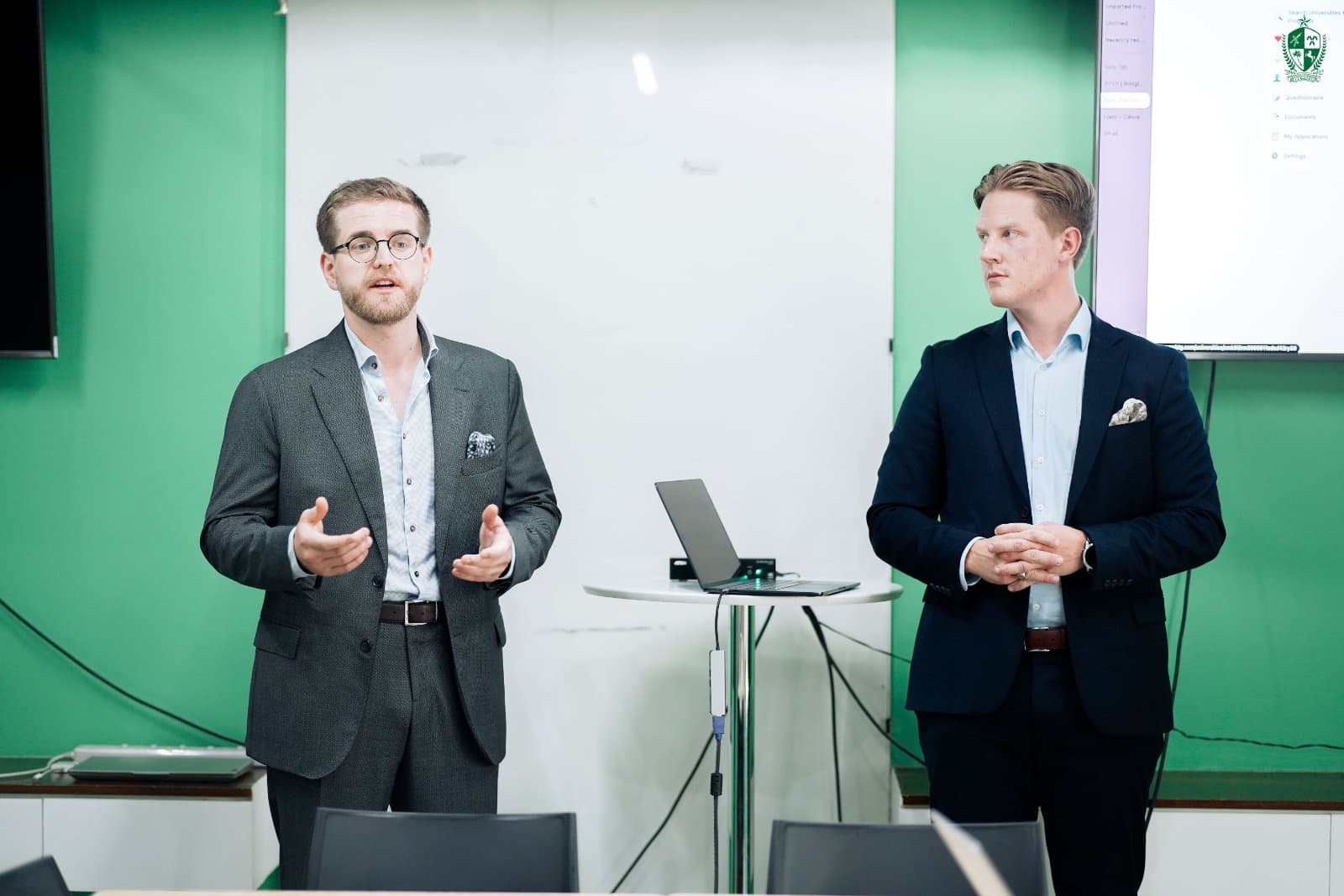 SVVY Co-Founders Trym Jarle Vårdal and Nicolas Manskow meeting with De La Salle Lipa representatives at Nexus Innovation Labs.